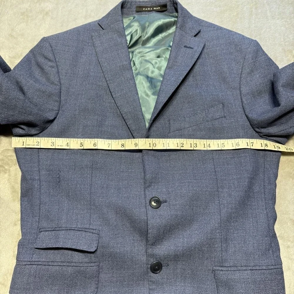Zara Man Mens Blazer Size 38 Double Button Semi Formal Office Preppy Classic